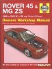 Rover 45 & MG ZS Series. Owners Workshop Manual title=