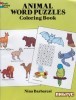 Animal Word Puzzles Coloring Book title=